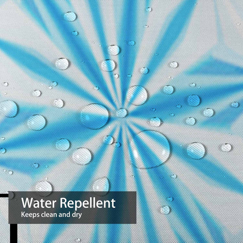 Rideau de douche imperméable à l'eau avec 12 crochets, L 72 po x l 84 po