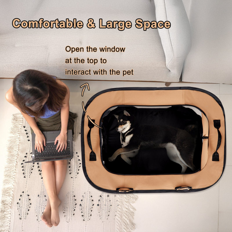 Pet Playpen With Connectable Tunnel