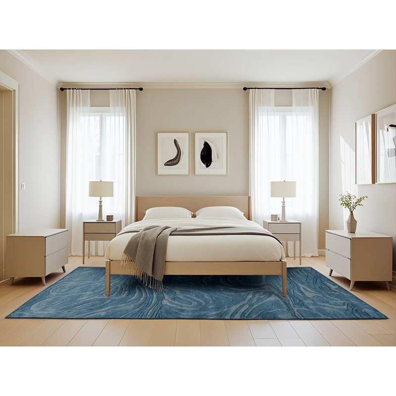 Tapis abstrait gris lavable à la machine, Rectangle de 5 pi x 8 pi