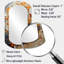 Collage en spirale abstraite orange et blanc - grand miroir asymétrique abstrait à collage-107247604