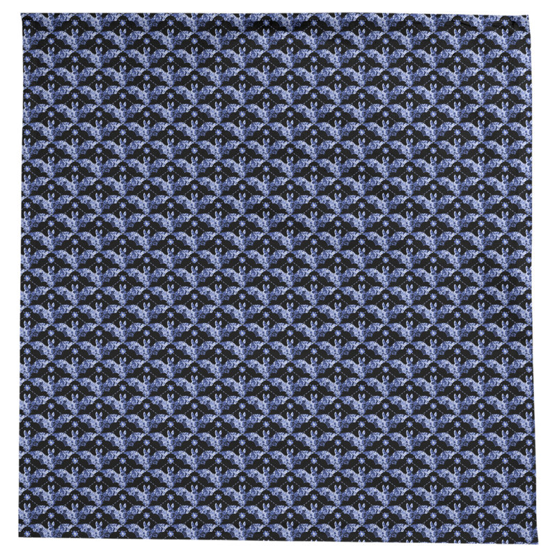Nappe à motif à roussettes Leffel, Bleu