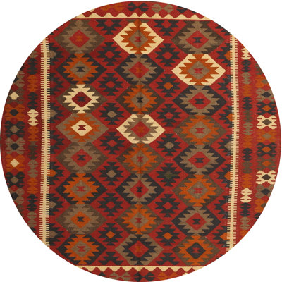 Tapis brun/rouge pourpre/zone noire