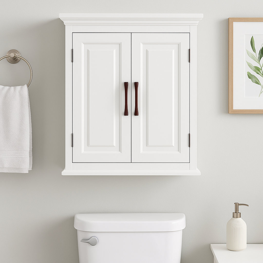Greyleigh™ Arapahoe Removable Two-Door Wall Over the Toilet Bathroom  Storage Cabinet with Adjustable Shelves \u0026 Reviews | Wayfair, image size:1024x1024