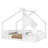 Kids Twin Solid Wood House Floor Bed with Window and Small Shelf-212148601-212148604