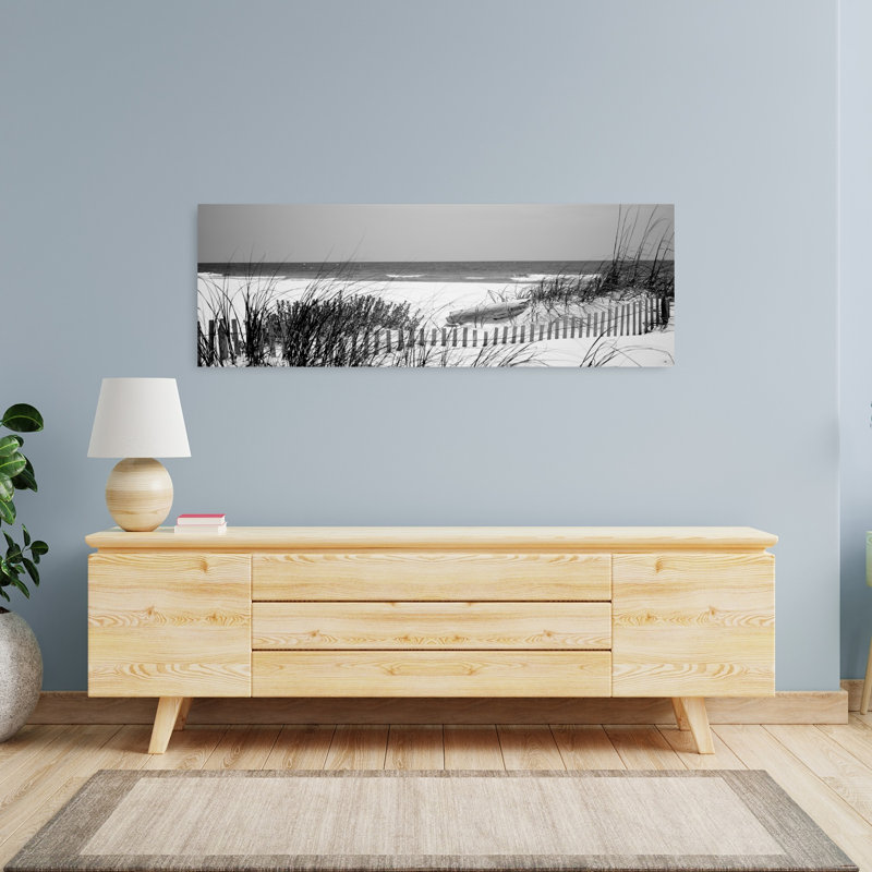 Fence on the beach Bon Secour National Wildlife Refuge Gulf of Mexico Bon Secour Baldwin County Alabama USA 1 Piece Wrapped Canvas Panoramic Wall Art