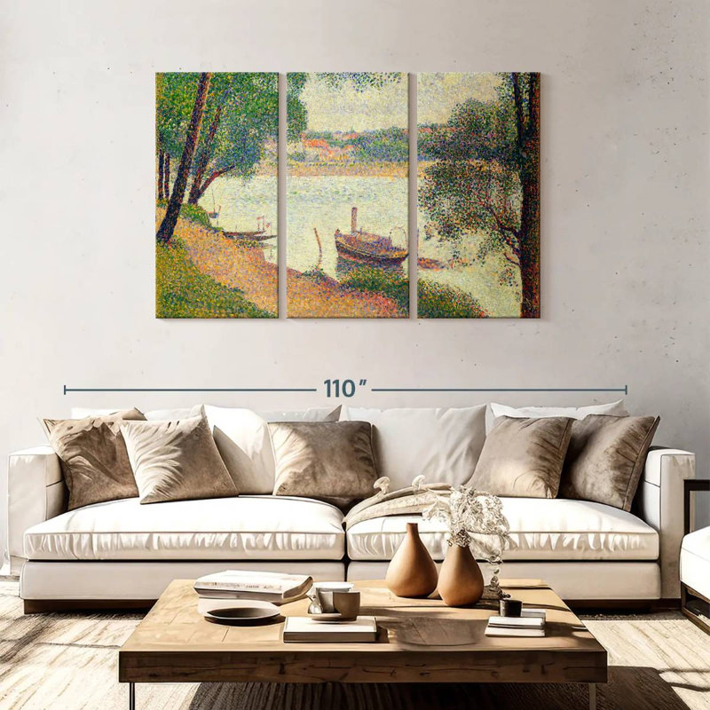 Meat Gray Weather Grande Jatte 1886-1888, H 48 po x l 74 po