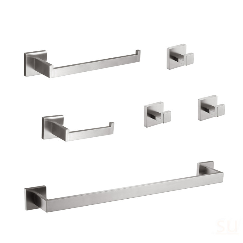 Ensemble de quincaillerie de salle de bain 6 pièces, Brushed Nickel