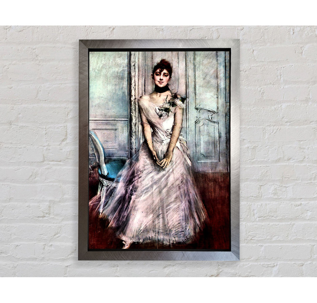 Weißes Pastellbild von Giovanni Boldini - Einzelner Bilderrahmen Kunstdrucke