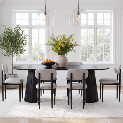 Chynthia 6 - Person Oval Double Pedestal Dining Sets
