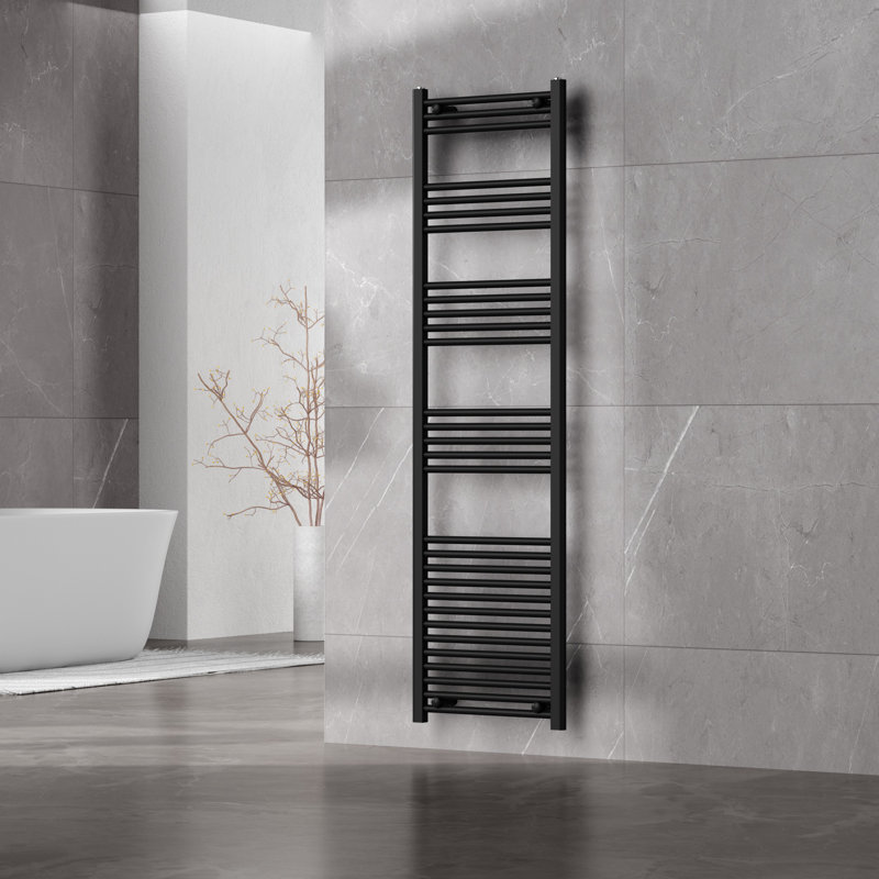 Straight Towel Rail Heated Towel Rails, Matt Black