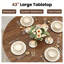 2 Pieces Top 110CM Round Dining Table for 6 Person-142665707