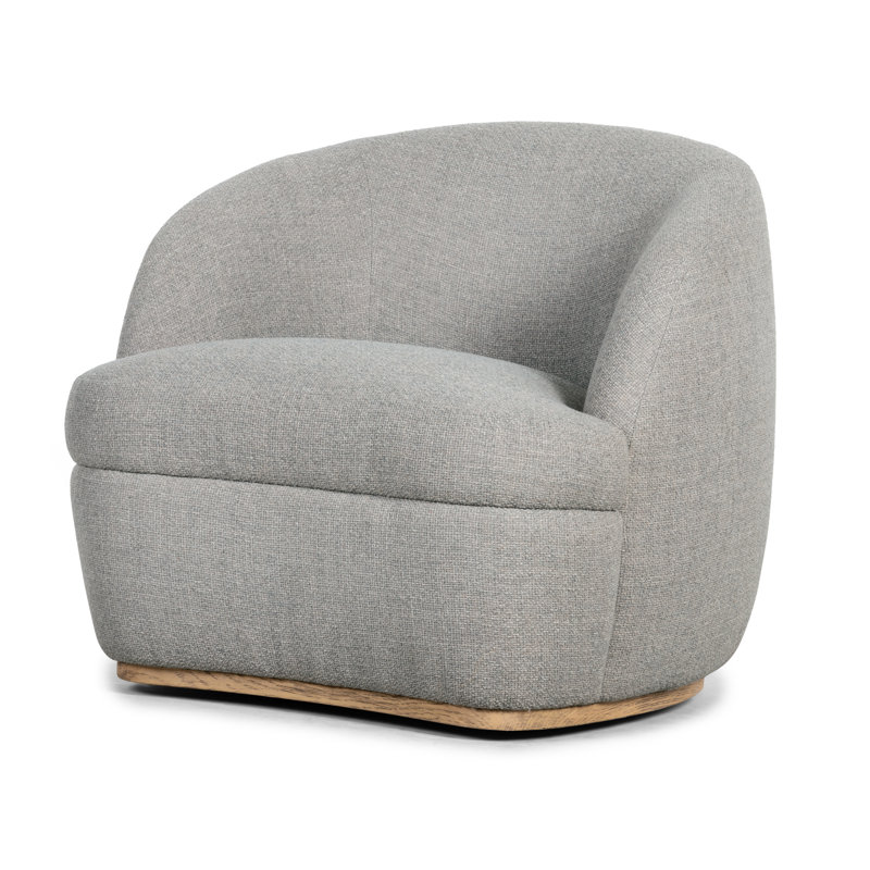 Sandie Swivel Lounge Chair, Gibson Silver