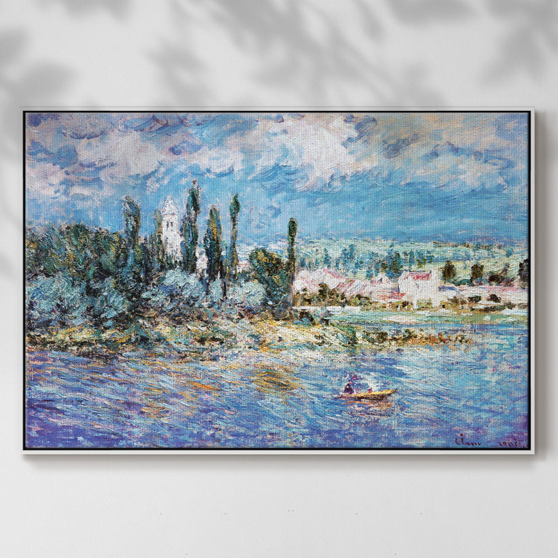 " Landscape With Thunderstorm ", 25" H x 37" W x 2" D, White