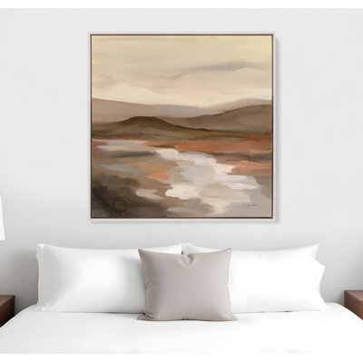 Cinnamon Riverbank II White Floater Frame Print Wall Art