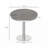 31.5" Round Bistro Table – Faux Marble Snow Mountain Stone Top with Gold Legs-446868023
