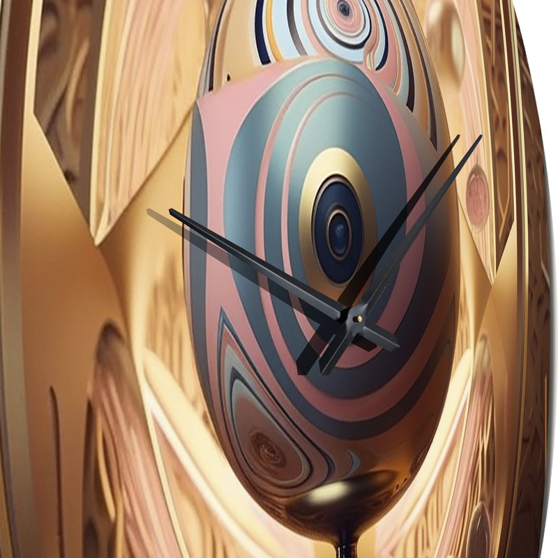 Eye of the Times - Horloge murale abstraite futuriste minimaliste III, Grand