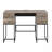 Writing Desk, Rustic Oak & Black 4-Drawer