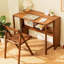 Bureau pliant en bambou, bureau d'ordinateur compact et durable pour les petits espaces, table d'étude pliable pour le bureau à domicile-1095951651