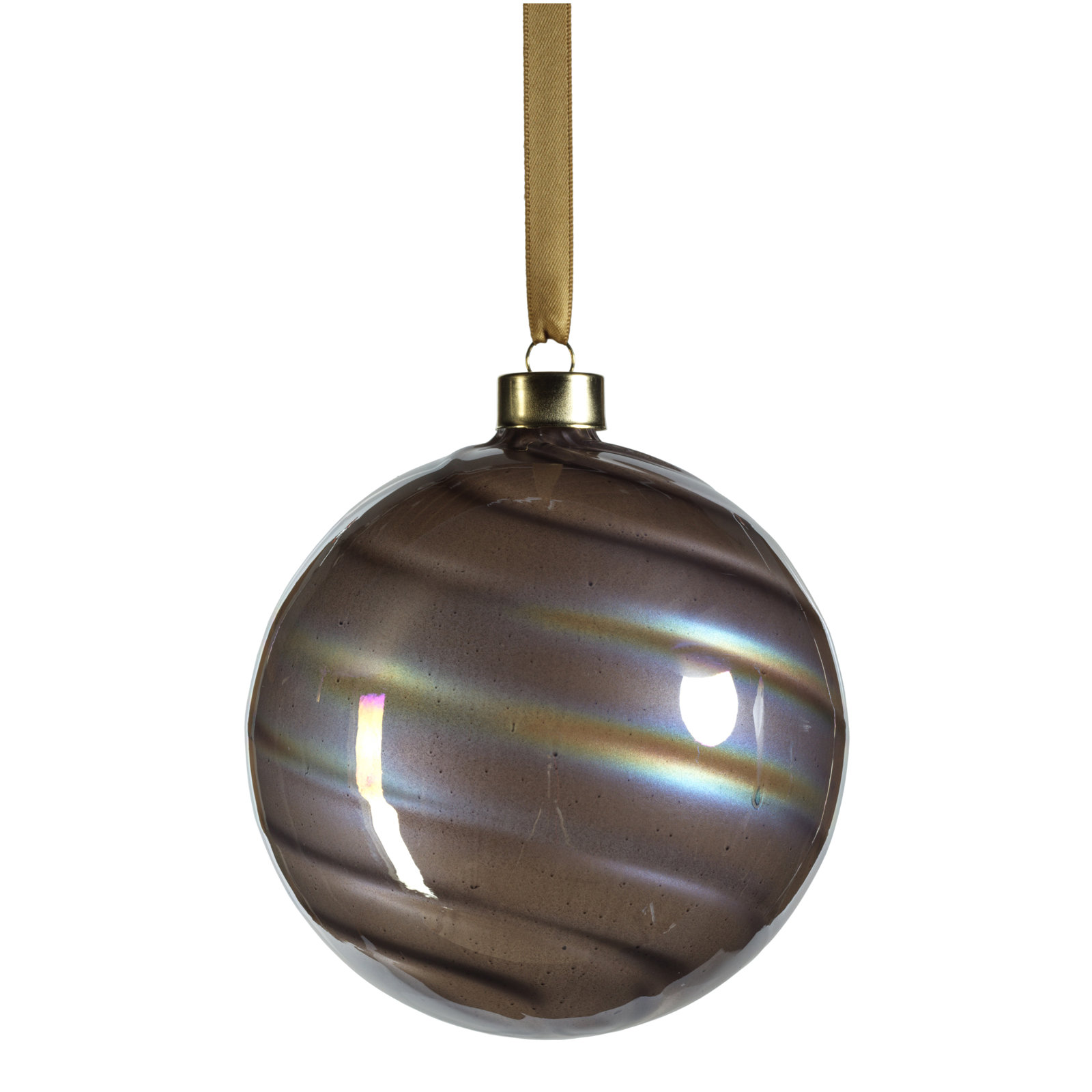 Andron 5" Bauble, Lt Gray Purple