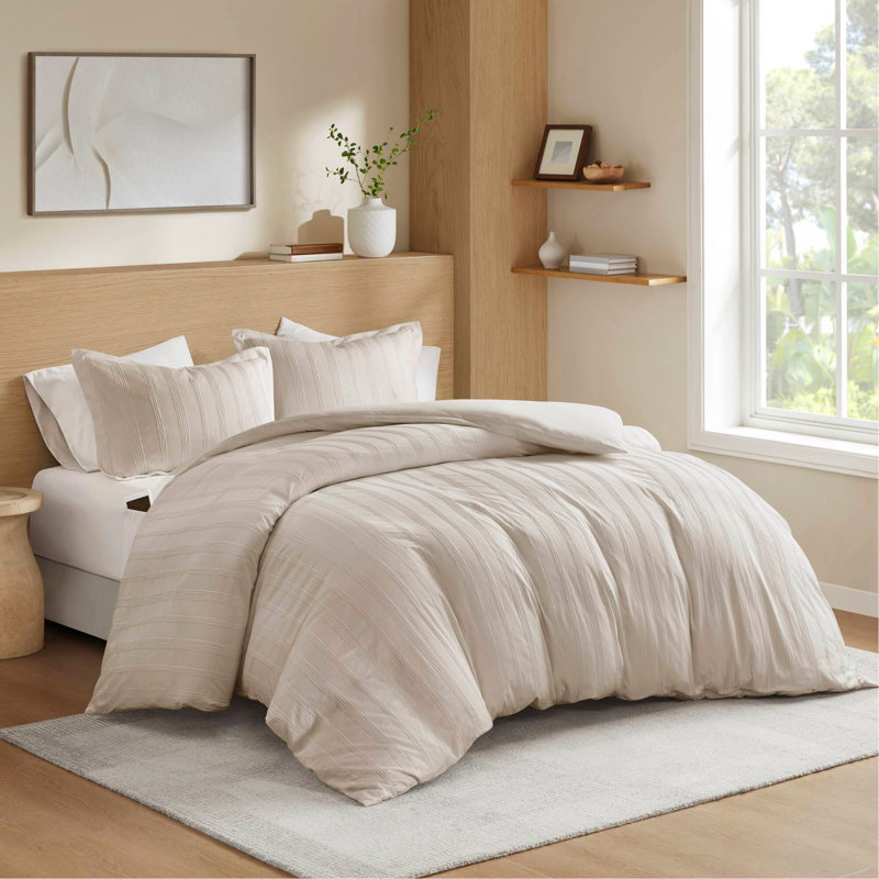 Ensemble de housse de couette 3 pièces, Crème