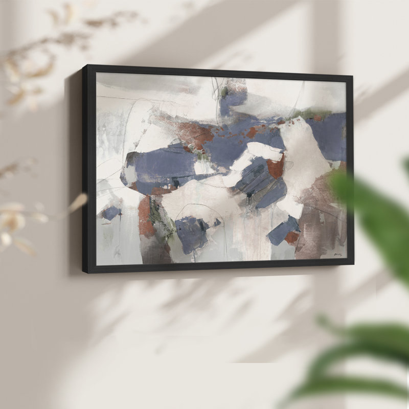 Blue Abstract -Framed Print - Restickable