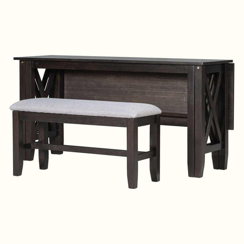 Double Pedestal Dining Set, Espresso, Espresso, Espresso
