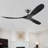 Black Soild Wood Ceiling Fan-1402083508