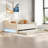 Modern Upholstered Daybed With Led Belt, Trundle And Button Tufted Design-115405858