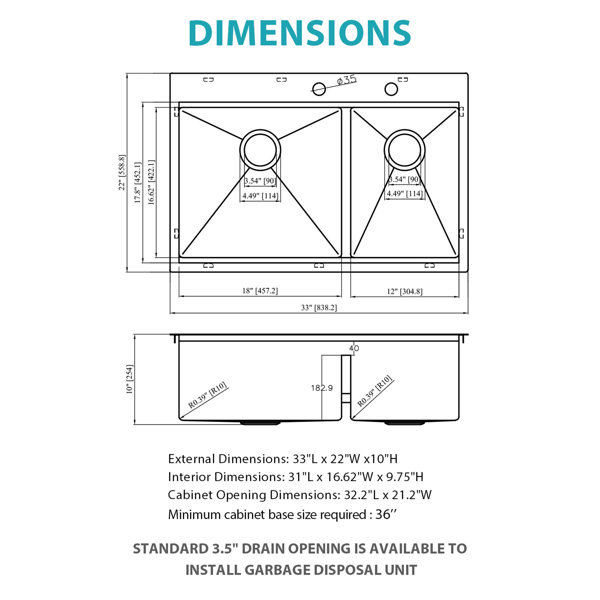 Dimensions du produit