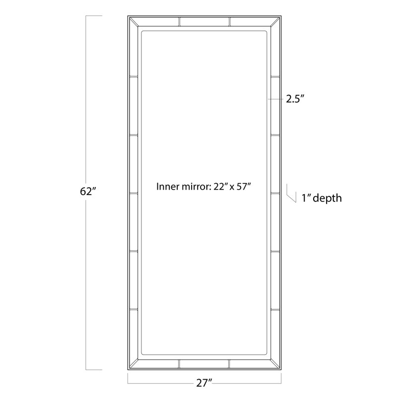 Plaza Flat Beveled Wall Mirror