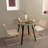35.43 Inch Round Dining Table, Small Circle Kitchen Table With Metal Black Legs