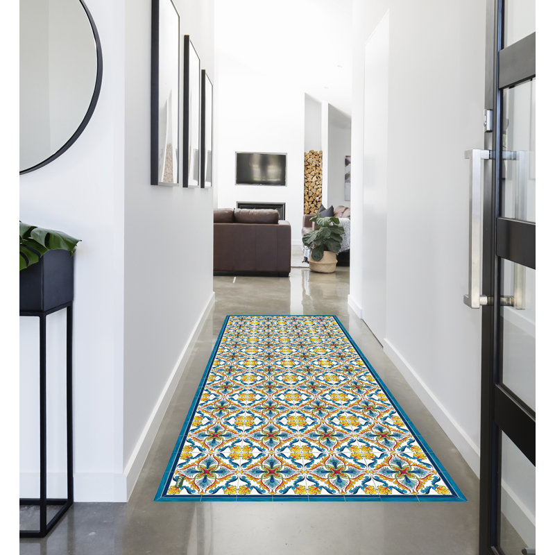 Ruppert Geometric Indoor / Outdoor Area Rug, Runner 78 x 225cm