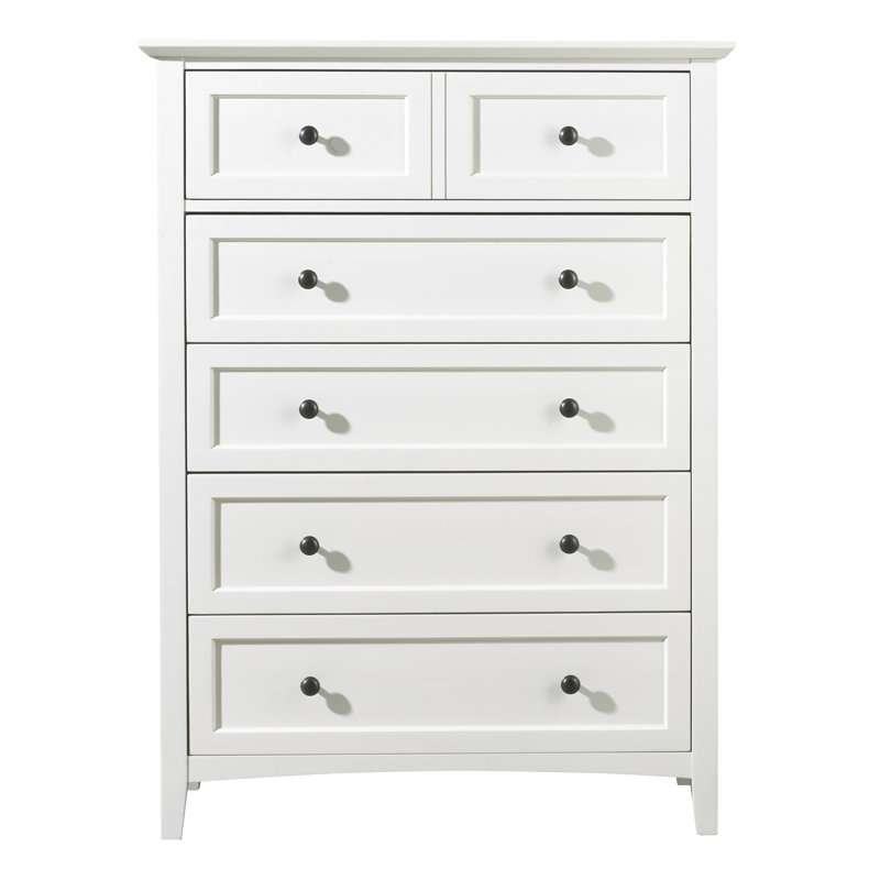 Annley 40'' W 5 - Drawer Dresser, White/STURDY