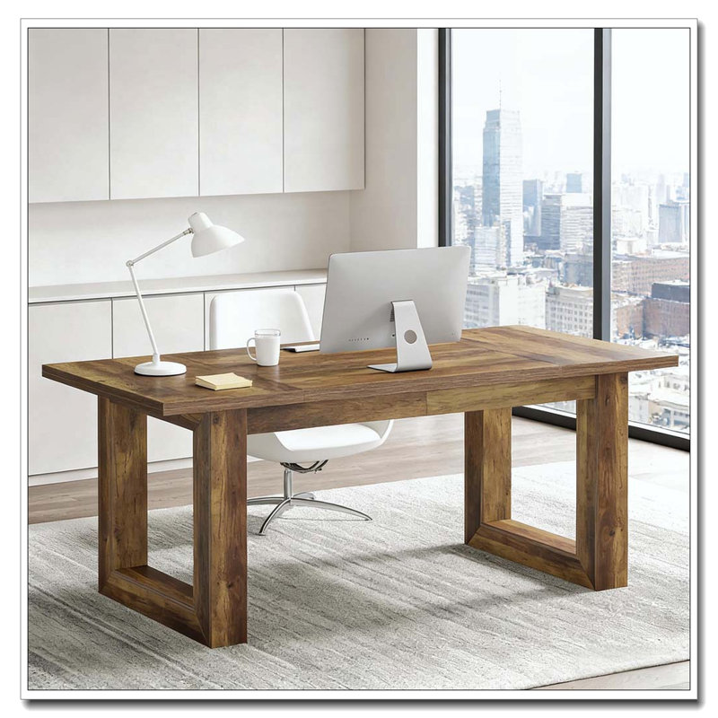 Bureau, bureau d'ordinateur, Brun