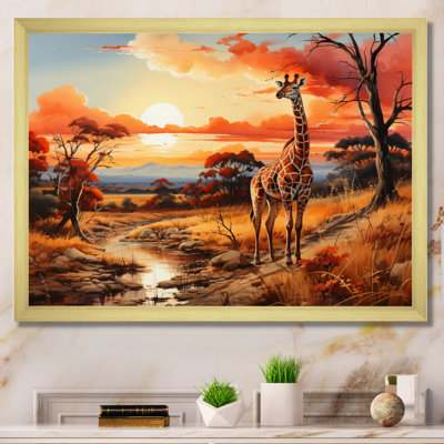 Girafes d'Afrique dans la savane I sur toile