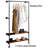 Aarjav 37.4'' Rolling Wall Mounted Clothes Rack