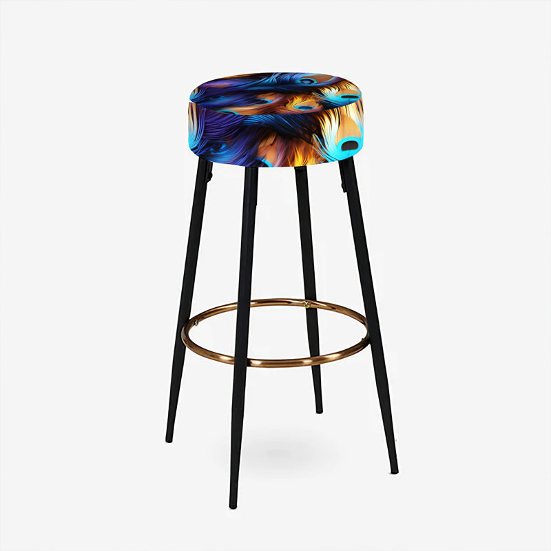 Eubha - Animal Print Bar Stools Set Of 2