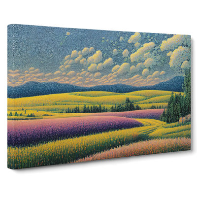 Peaceful Spring Meadow Landscape - Wrapped Canvas