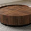 Table basse ronde en bois manufacturé noisette-1311574238