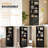 6 Tier 71.5"H x 22.7"W Wooden Storage Bookcase with Door Cabinets-955750331