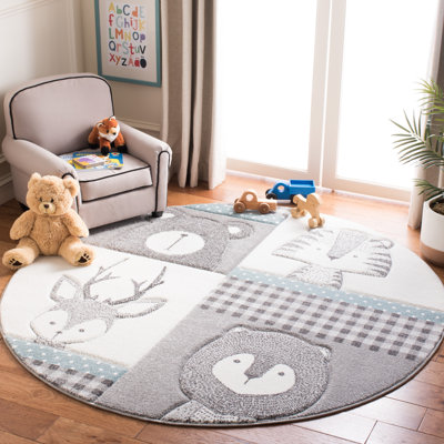 Glantz Animal Print Gray Area Rug