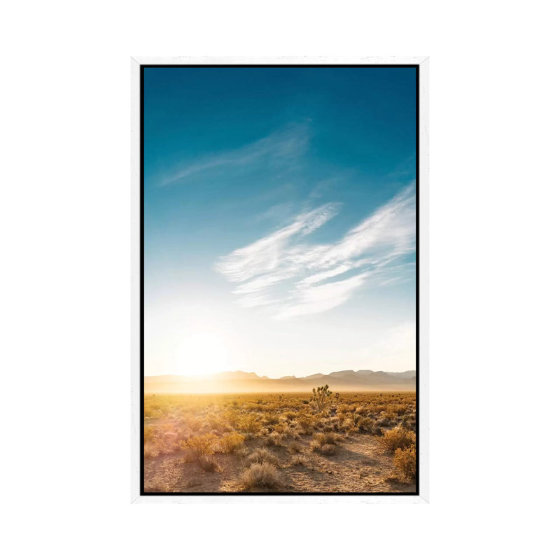 Nevada Desert Sunrise by Bethany Young - Print on Canvas, 66.04cm H x 45.72cm W x 3.81cm D, White Framed