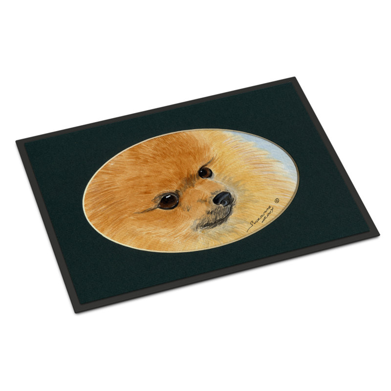 Tapis de porte d’intérieur anti-dérapant poméranie, Rectangle 1 pi 6 po x 2 pi 3 po