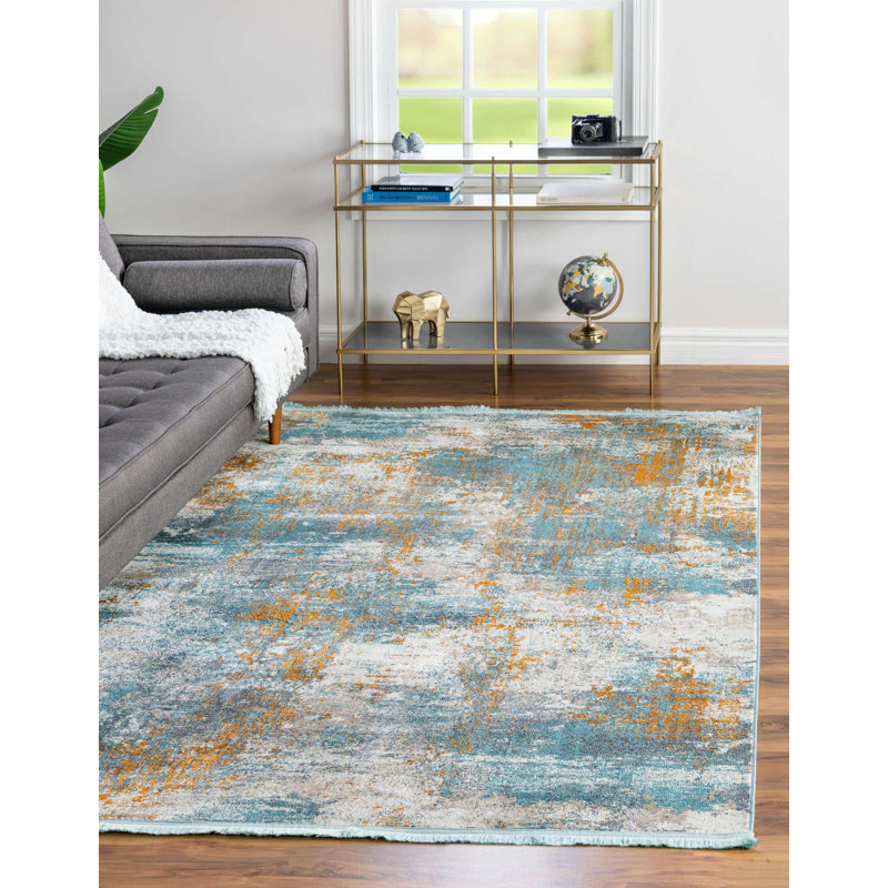 Haefner Abstract Indoor Rug, Rectangle 9' x 12'