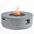 Outdoor Propane Fire Pit 50000 BTU,38.2" Round with Faux Stone Finish,Outside Fire Pit Table with Steel Burner, Lava Rocks, Waterproof Cover-138809461