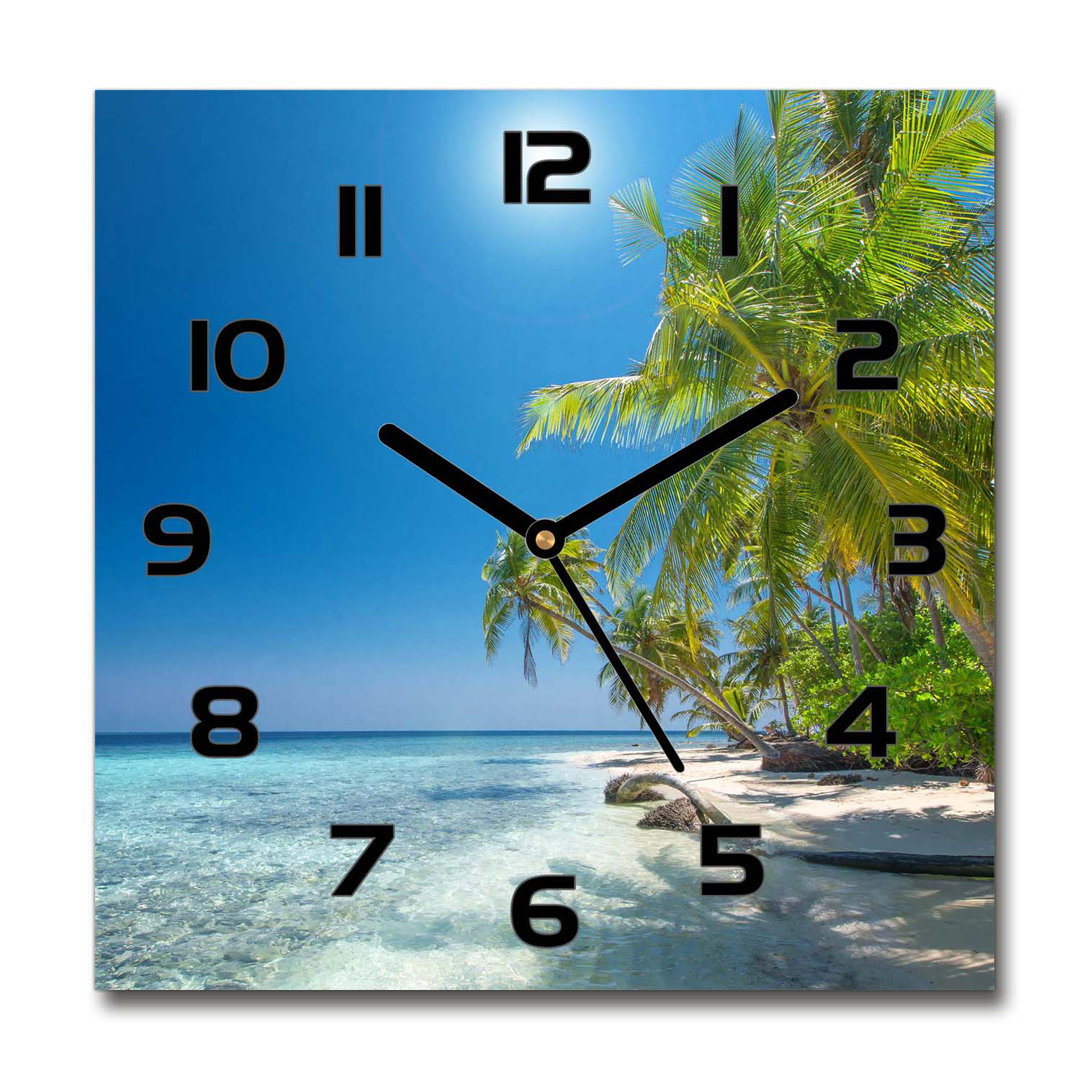 Analoge Wanduhr Maldives Beach 60 cm Geräuschlos