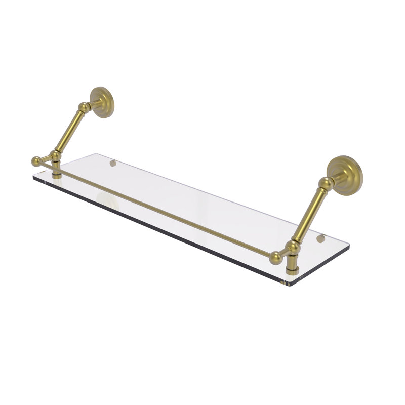 Jhene Bracket Shelf, Satin Brass, 8" H x 30" W x 8.6" D
