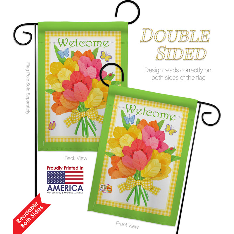 Aindrea Double Sided 18.5'' H x 13'' W Polyester Flag Set