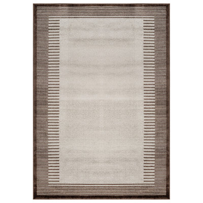 Modern Abstract Area Rug Soft Bordered Design