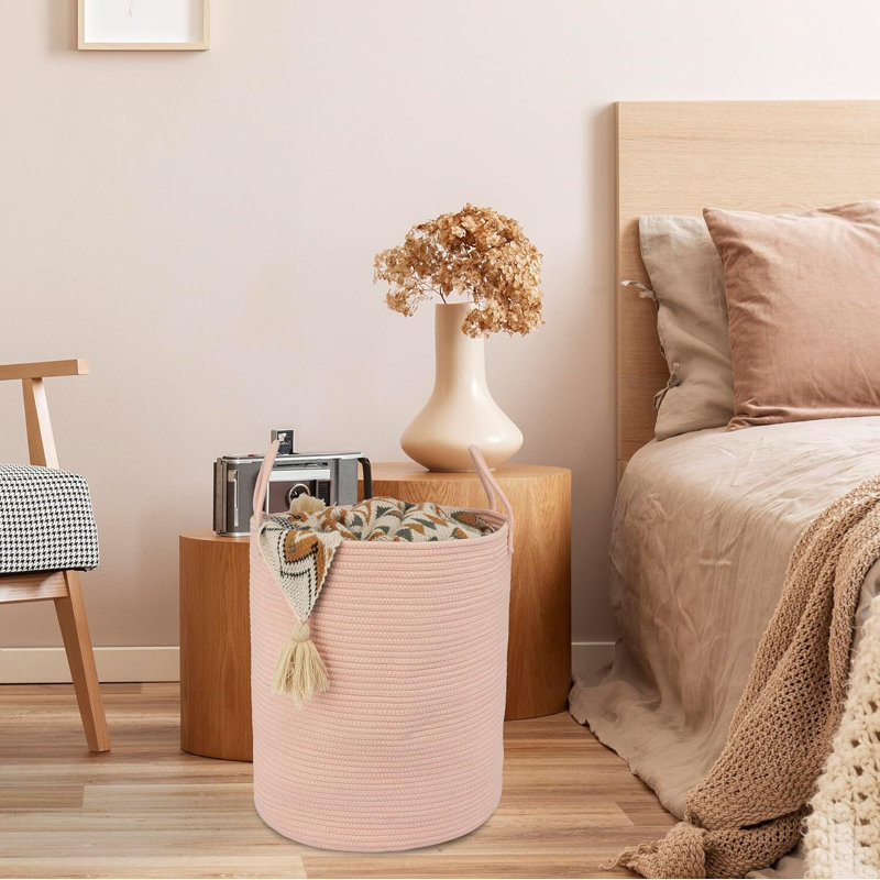 Panier à linge tissé avec poignées, H 20 po x l 15 po x P 15 po